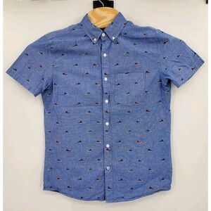 American Eagle Seriously Soft Sneaker Short Sleeve Button Down Men's Size Small